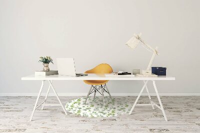 Tapete para cadeira de escritório Folhas verdes