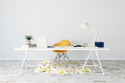 Tapete para escritório Flores coloridas