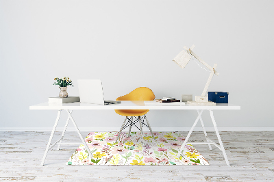 Tapete para escritório Flores coloridas