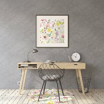 Tapete para escritório Flores coloridas