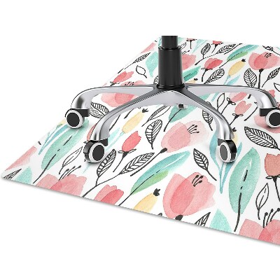 Tapete para escritório flores vermelhas