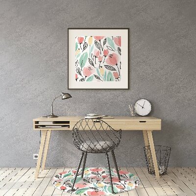 Tapete para escritório flores vermelhas