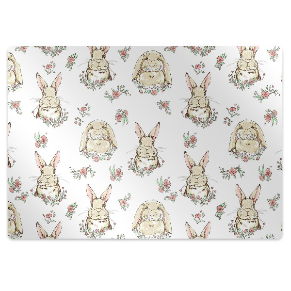 Tapete para cadeira de escritório Coelhos castanhos claros