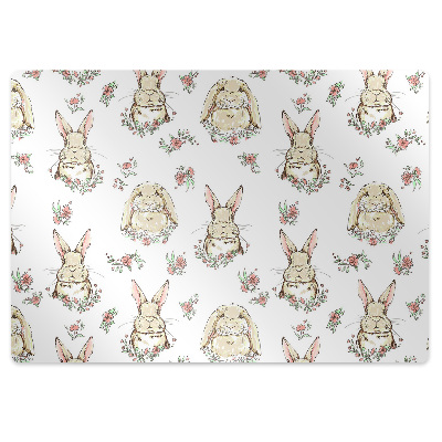 Tapete para cadeira de escritório Coelhos castanhos claros