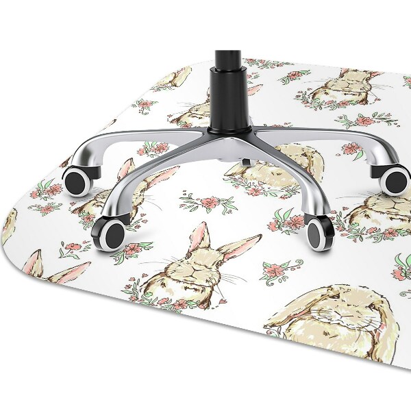 Tapete para cadeira de escritório Coelhos castanhos claros
