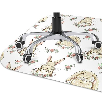 Tapete para cadeira de escritório Coelhos castanhos claros