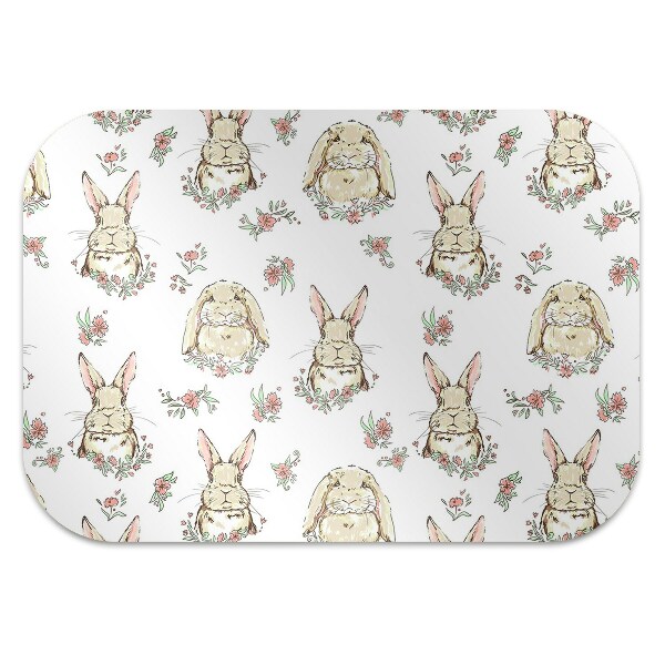 Tapete para cadeira de escritório Coelhos castanhos claros