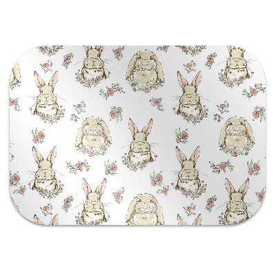 Tapete para cadeira de escritório Coelhos castanhos claros