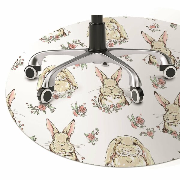 Tapete para cadeira de escritório Coelhos castanhos claros