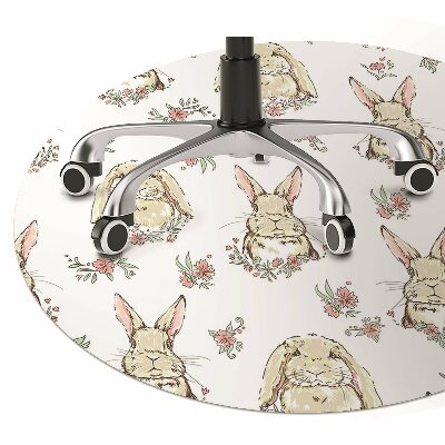 Tapete para cadeira de escritório Coelhos castanhos claros