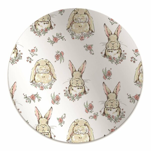 Tapete para cadeira de escritório Coelhos castanhos claros