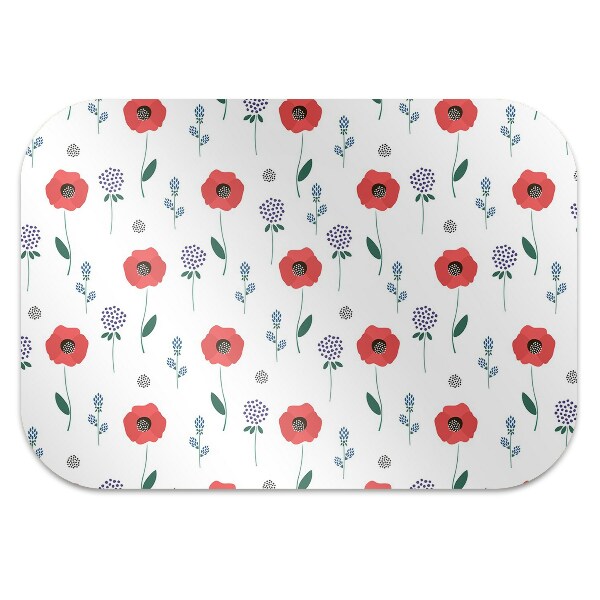 Tapete escritório Campo vermelho de papoulas