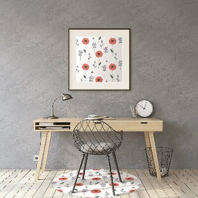 Tapete escritório Campo vermelho de papoulas