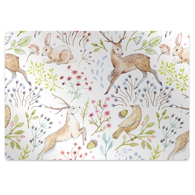 Tapete para cadeira de escritório Animais da floresta
