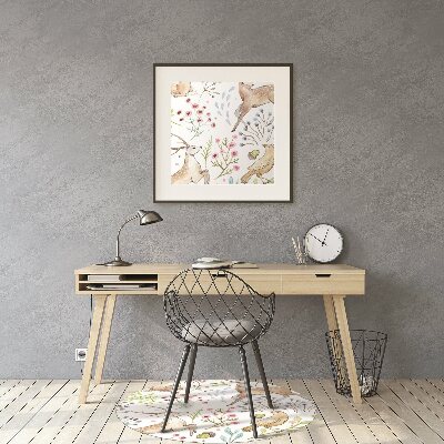 Tapete para cadeira de escritório Animais da floresta