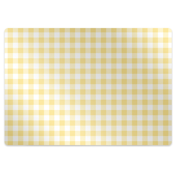 Tapete escritório xadrez amarelo