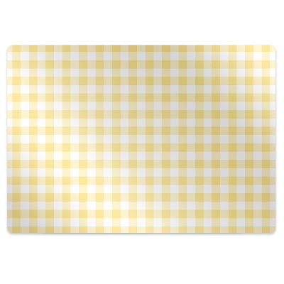 Tapete escritório xadrez amarelo