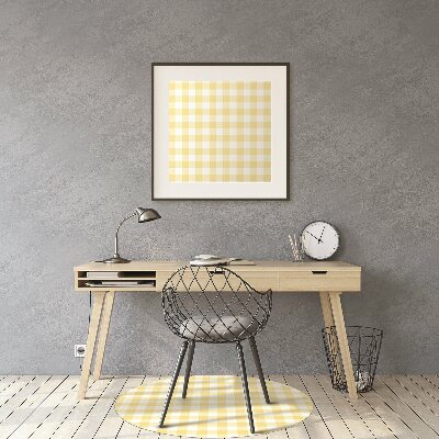 Tapete escritório xadrez amarelo
