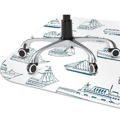 Tapete para cadeira de escritório Navios azuis