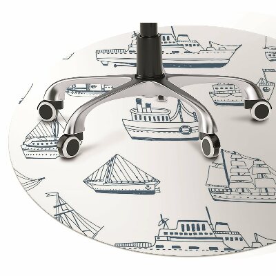 Tapete para cadeira de escritório Navios azuis
