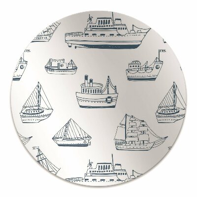 Tapete para cadeira de escritório Navios azuis