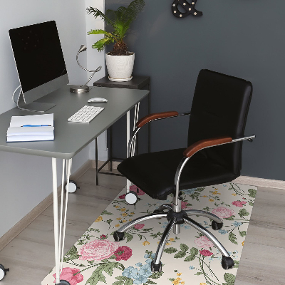 Tapete para escritório Flores coloridas