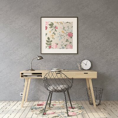 Tapete para escritório Flores coloridas