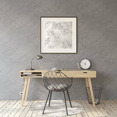 Tapete para cadeira de escritório Mármore branco