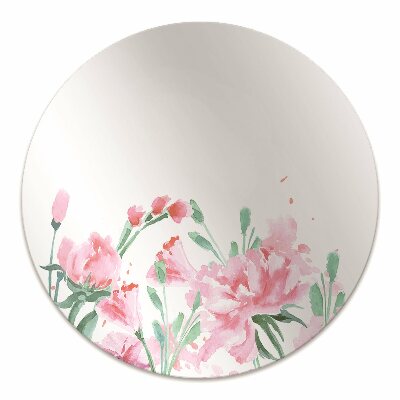 Tapete para cadeira de escritório flores cor de rosa