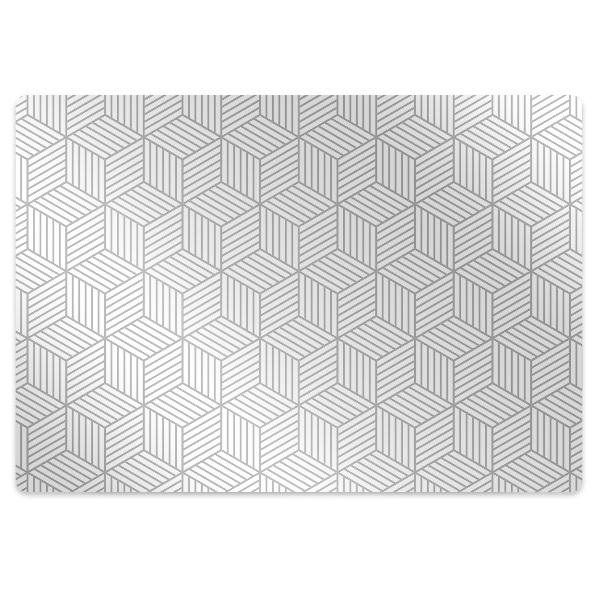Tapete para cadeira de escritório Padrão de cubo 3D