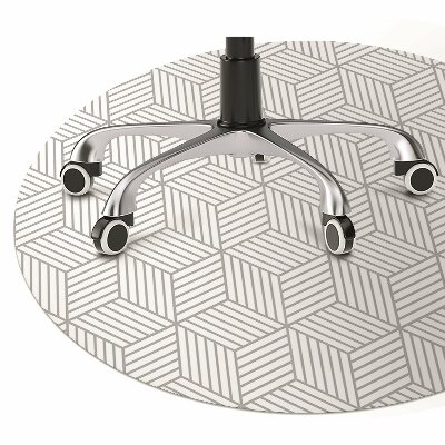 Tapete para cadeira de escritório Padrão de cubo 3D