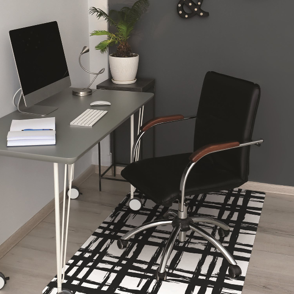 Tapete para cadeira de escritório Padrão xadrez