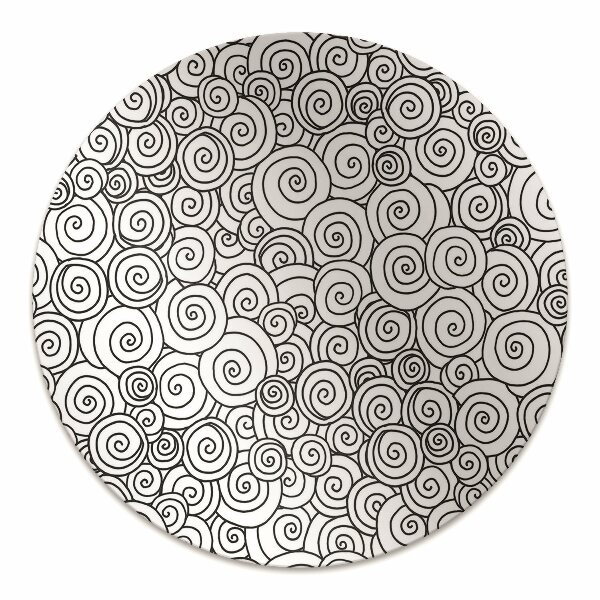 Tapete para escritório Redemoinhos em preto e branco