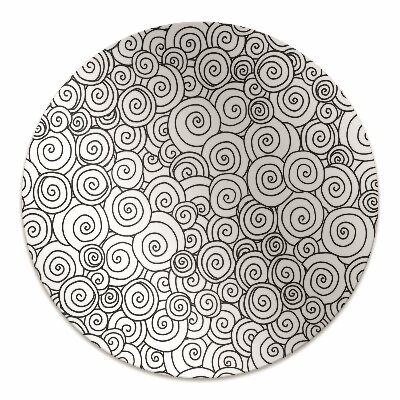 Tapete para escritório Redemoinhos em preto e branco