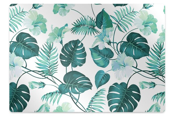 Tapete para escritório Folhas tropicais