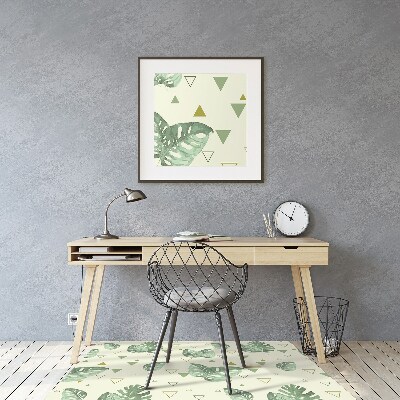 Tapete para cadeira de escritório Monstera e triângulos