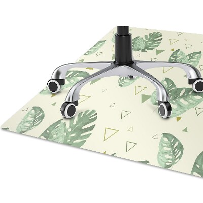Tapete para cadeira de escritório Monstera e triângulos