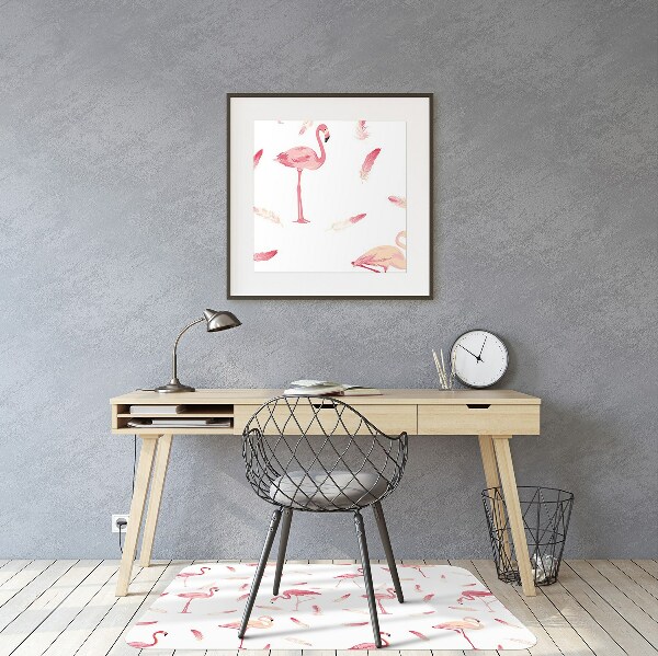 Tapete para escritório Um bando de flamingos