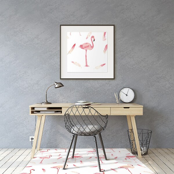 Tapete para escritório Um bando de flamingos