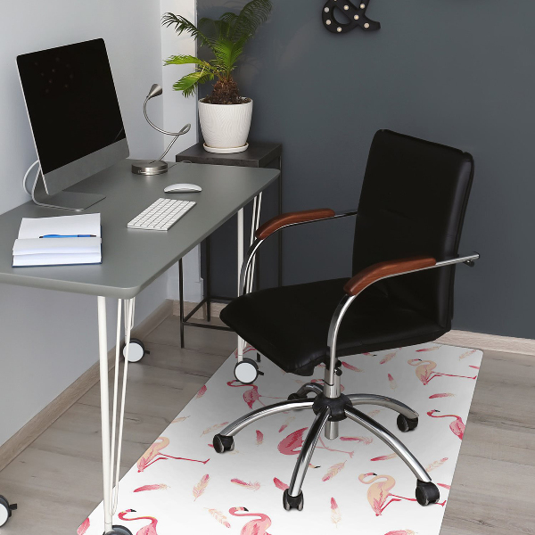 Tapete para escritório Um bando de flamingos