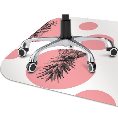 Tapete para cadeira de escritório Abacaxi rosa