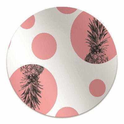 Tapete para cadeira de escritório Abacaxi rosa