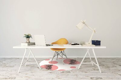 Tapete para cadeira de escritório Abacaxi rosa
