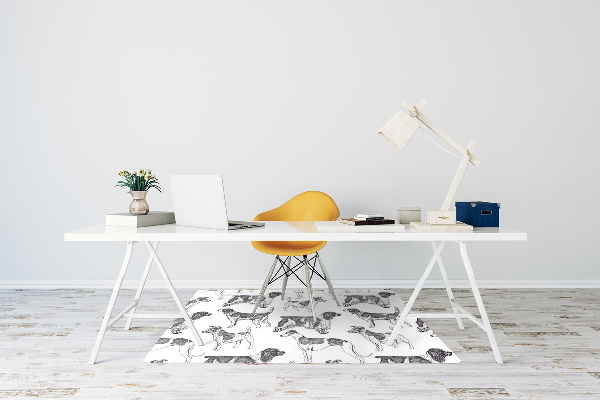 Tapete para escritório Padrão de cães