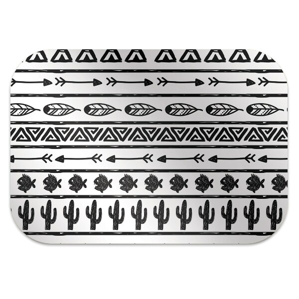 Tapete escritório Boho preto e branco