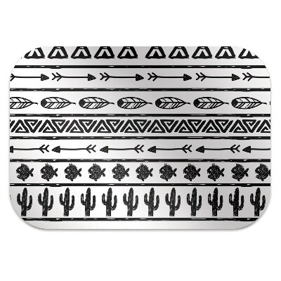 Tapete escritório Boho preto e branco