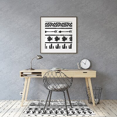 Tapete escritório Boho preto e branco