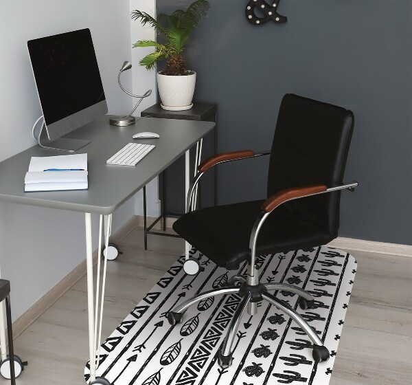 Tapete escritório Boho preto e branco