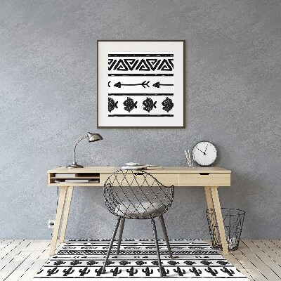 Tapete escritório Boho preto e branco