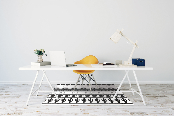 Tapete escritório Boho preto e branco